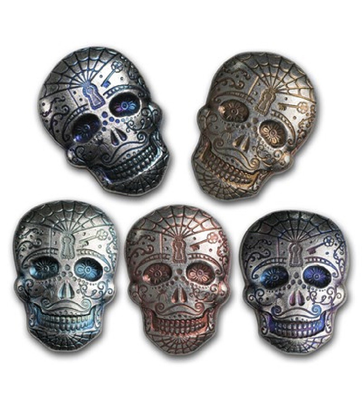 Decorative .999 Fine Silver Skull