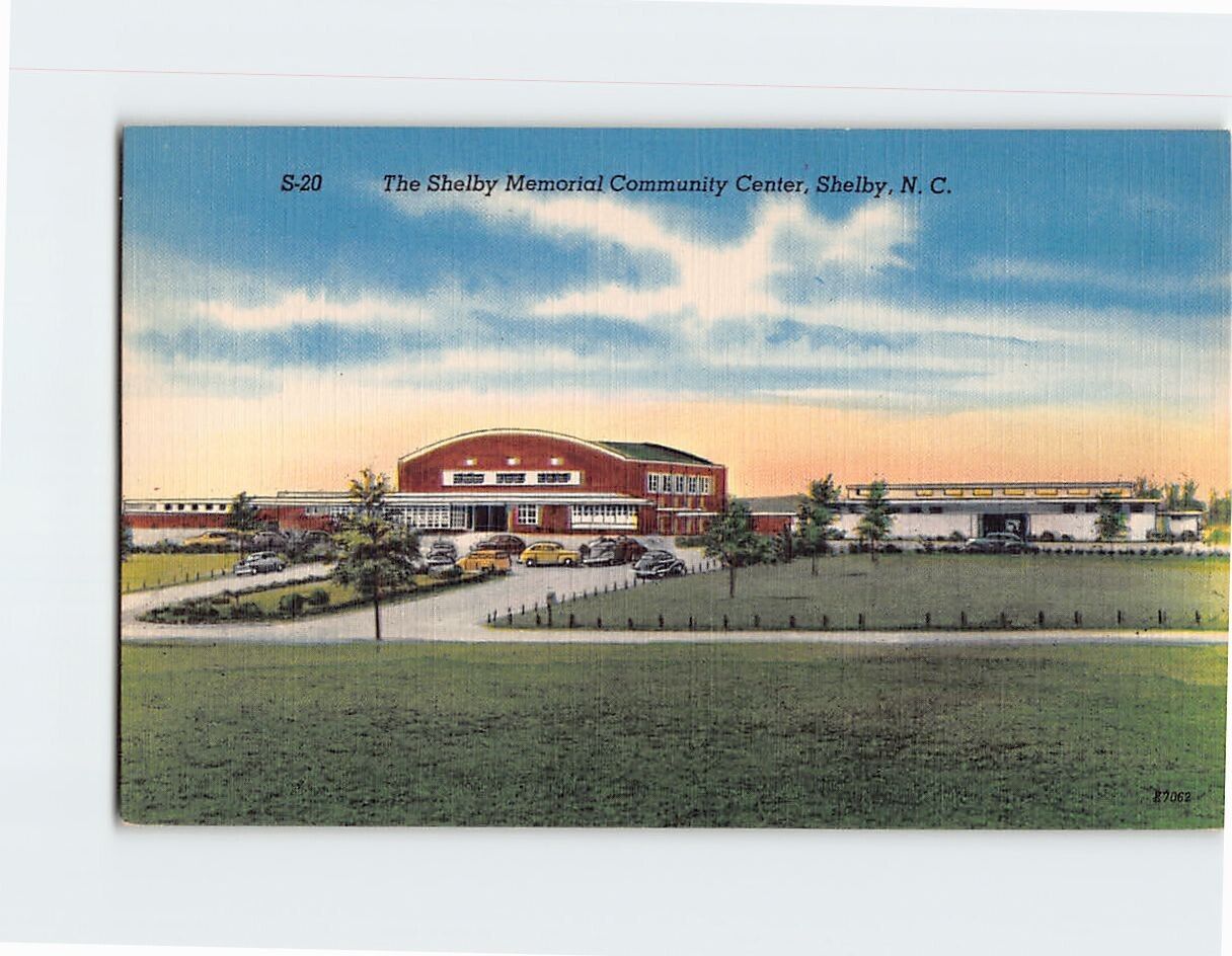 Postcard Shelby Memorial Community Center Shelby North Carolina USA