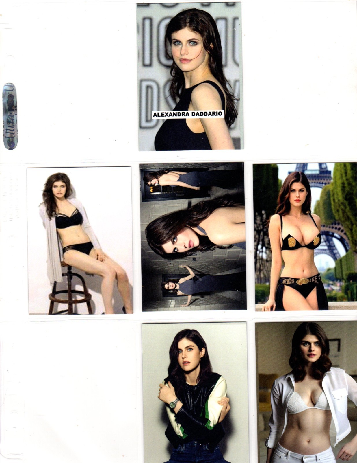 ALEXANDRA DADDARIO    CUSTOM TRADING CARD 6 CARDS  SET