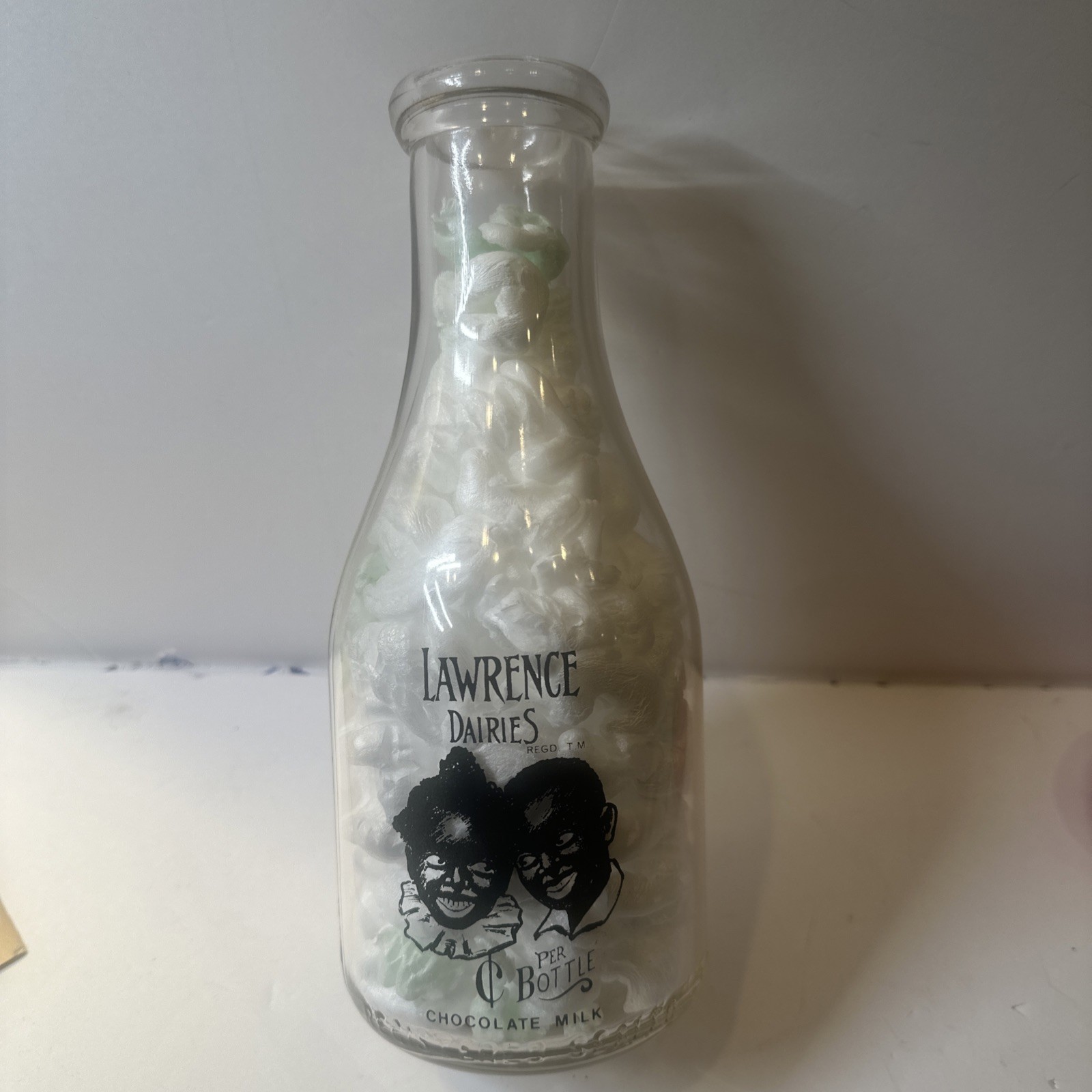 Vintage Quart Milk Bottle - Lawrence Dairies - Great African American Images