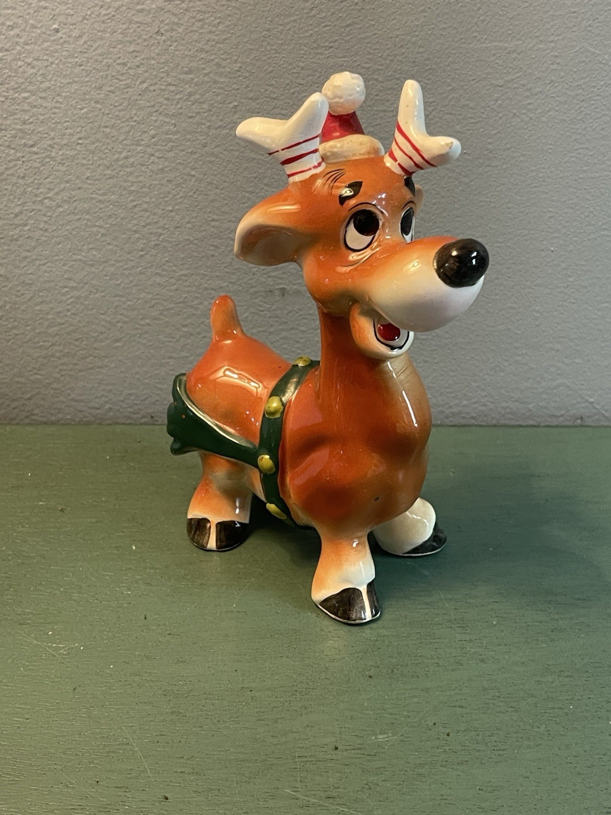 Vintage 1960s Kreiss Psycho Ceramics Christmas Figurine REINDEER