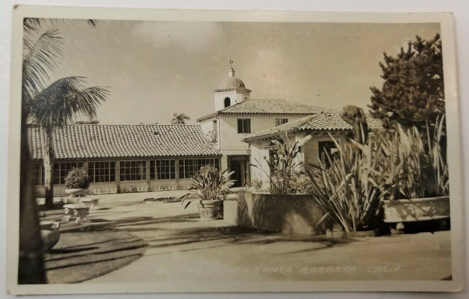 El Prisidio Santa Barbara California RPPC Vintage Postcard C.1915-1930  E1B