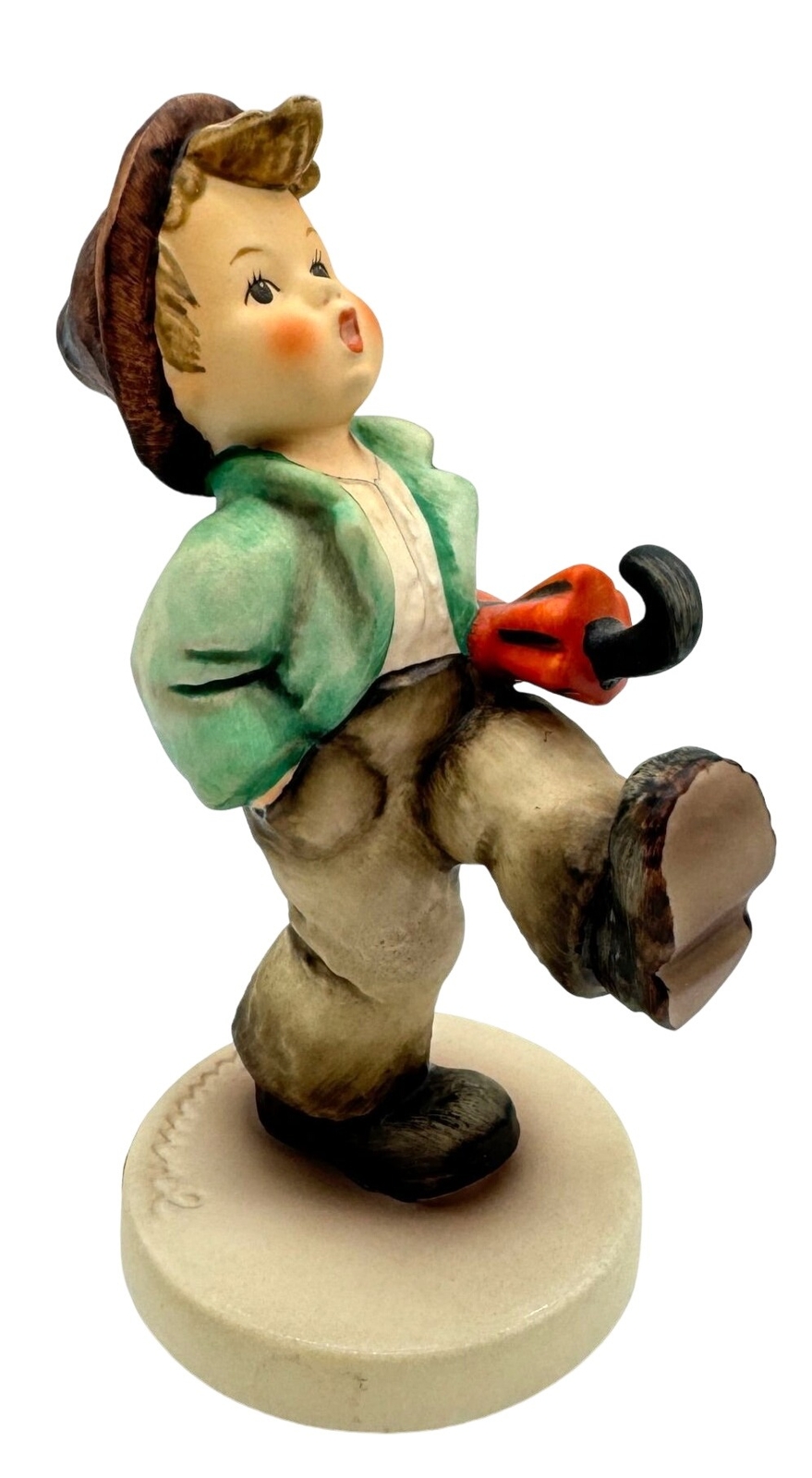 VTG M. I. Hummel Gobel Figurine Happy Traveller Hand painted Porcelain Marked ES