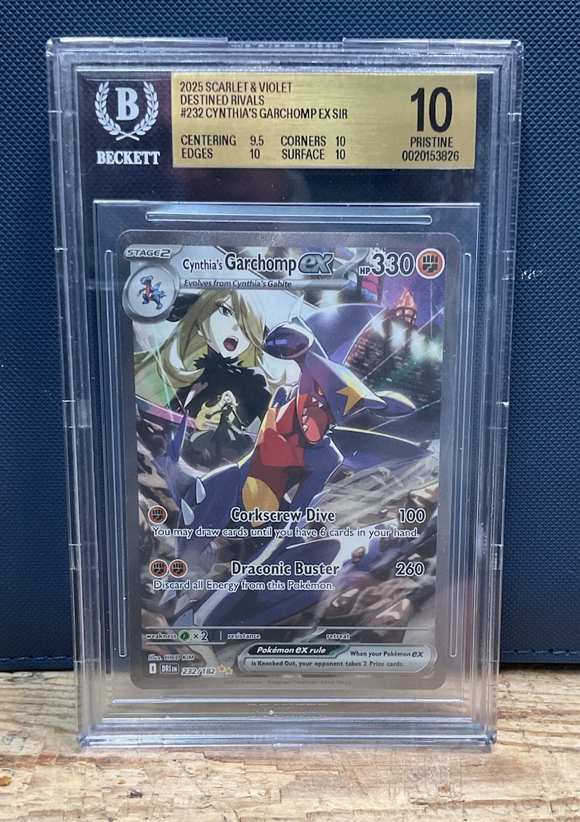 Cynthia's Garchomp ex 232/182 Sv10: Destined Rivals Holo BGS 10 - Pokemon