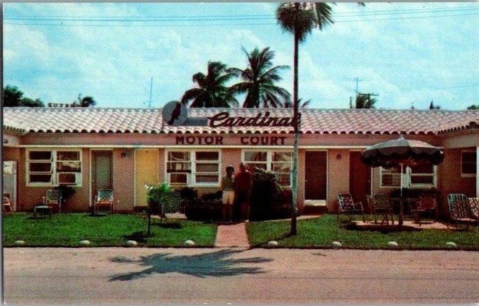 1960'S. CARDINAL MOTOR COURT, FT LAUDERDALE,FL. BUSINESS CARD. *