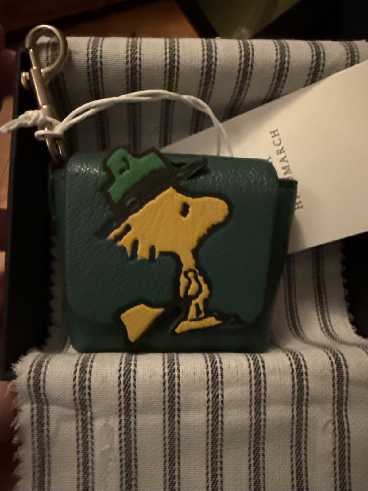 Anya Hindmarch Peanuts Woodstock Ear Bud Case- Brand New In Box