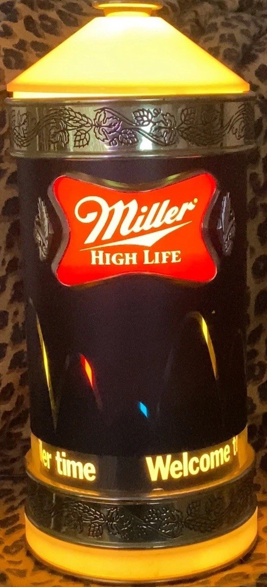 VTG Miller High Life Bouncing Lights Bar Sign-Man Cave-Wall Mount-*READ*