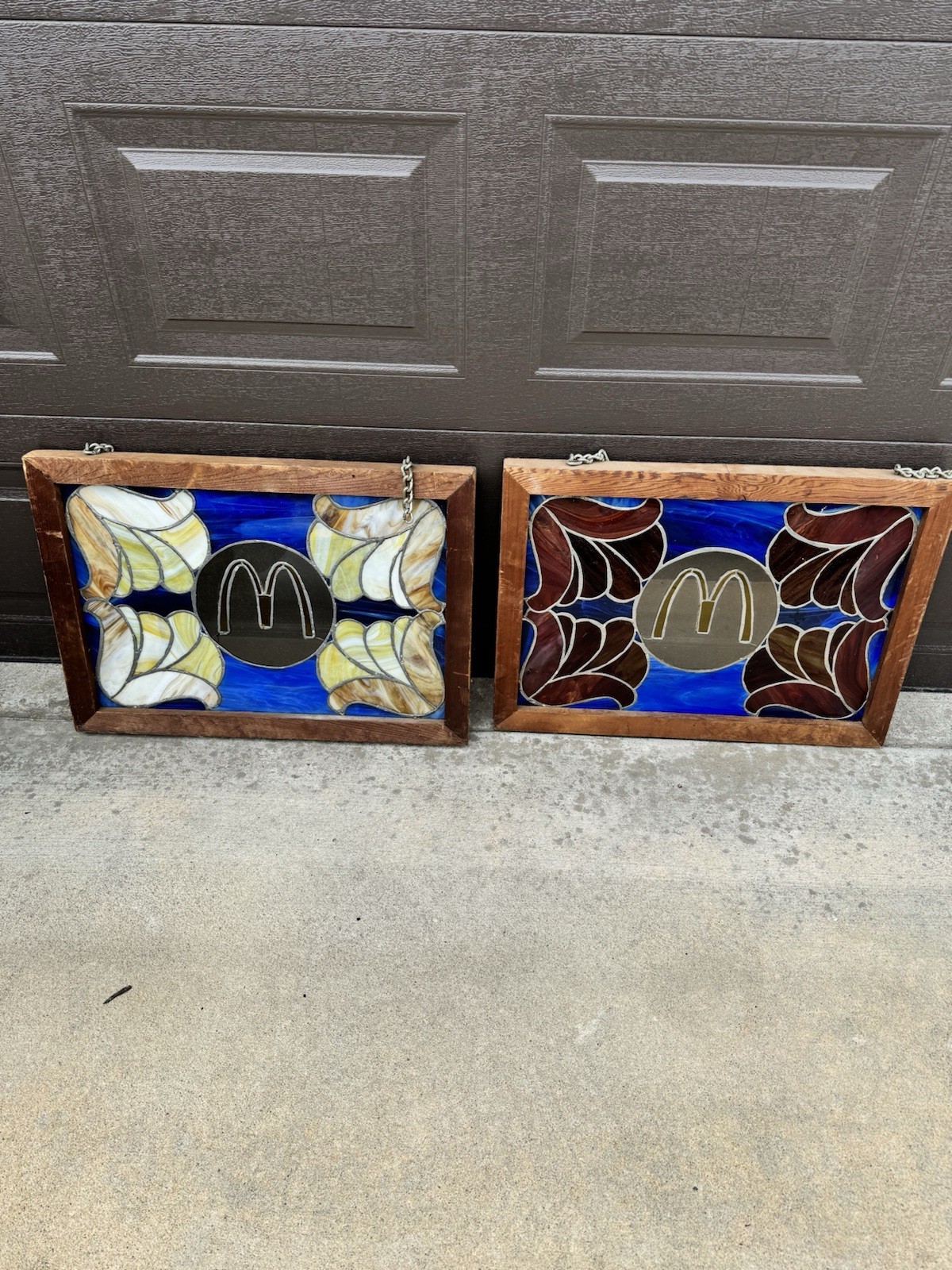 McDonald’s Vintage Stained Glass 2 Pieces