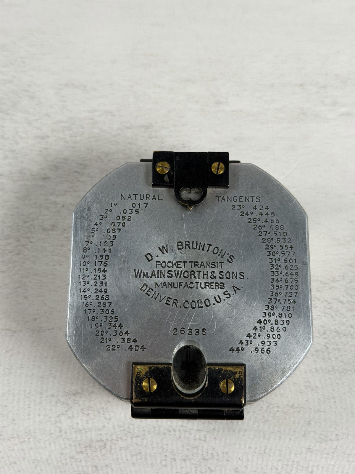Vintage DW Bruntons Pocket Transit Compass USA Ainsworth & Sons