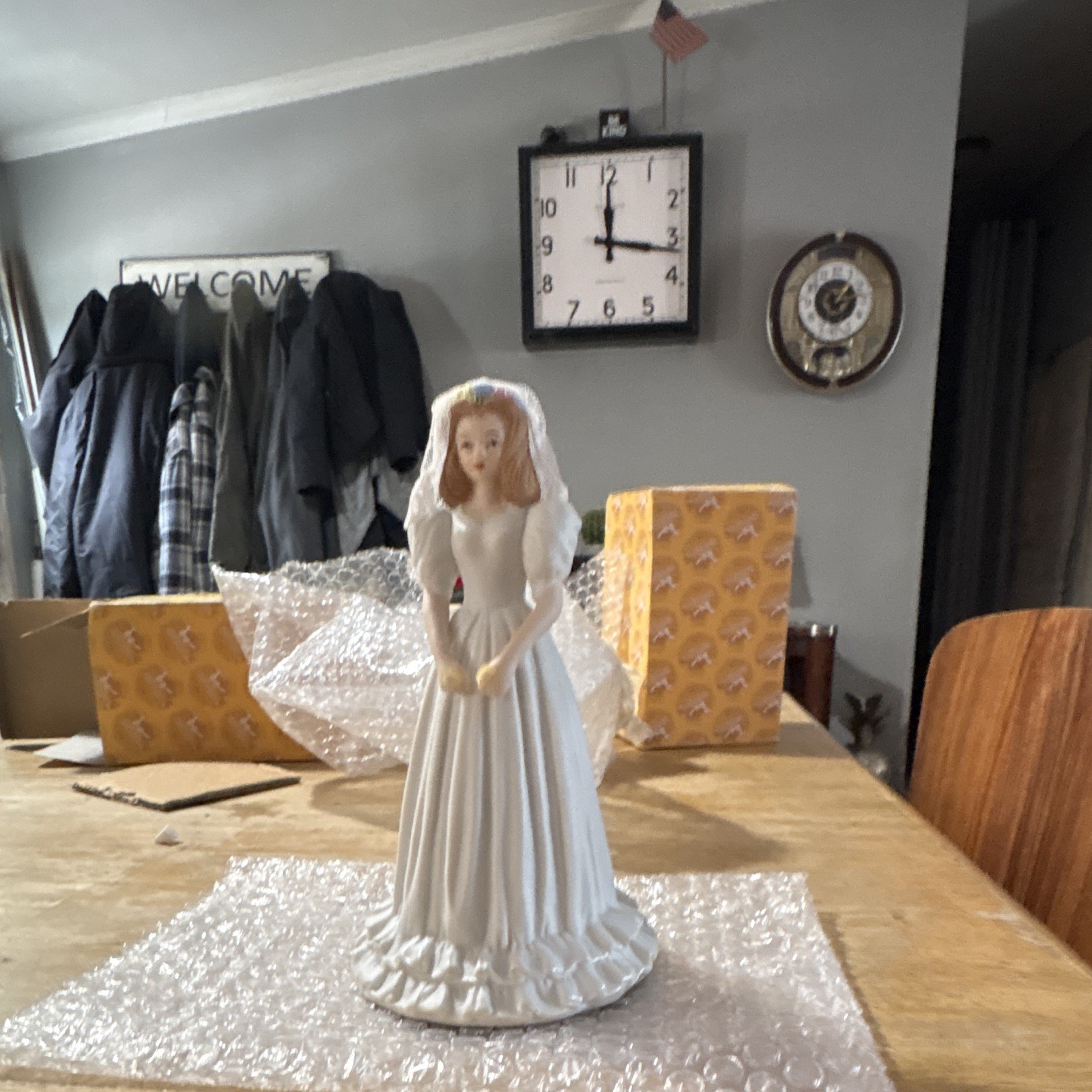 Enesco Growing Up Girls Blonde Bride Doll  Boxed
