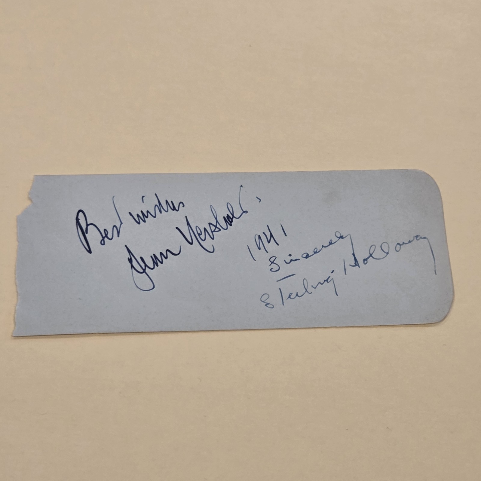 Sterling Holloway Winnie The Pooh Signed Page Autograph Auto Actor Fritz Feld