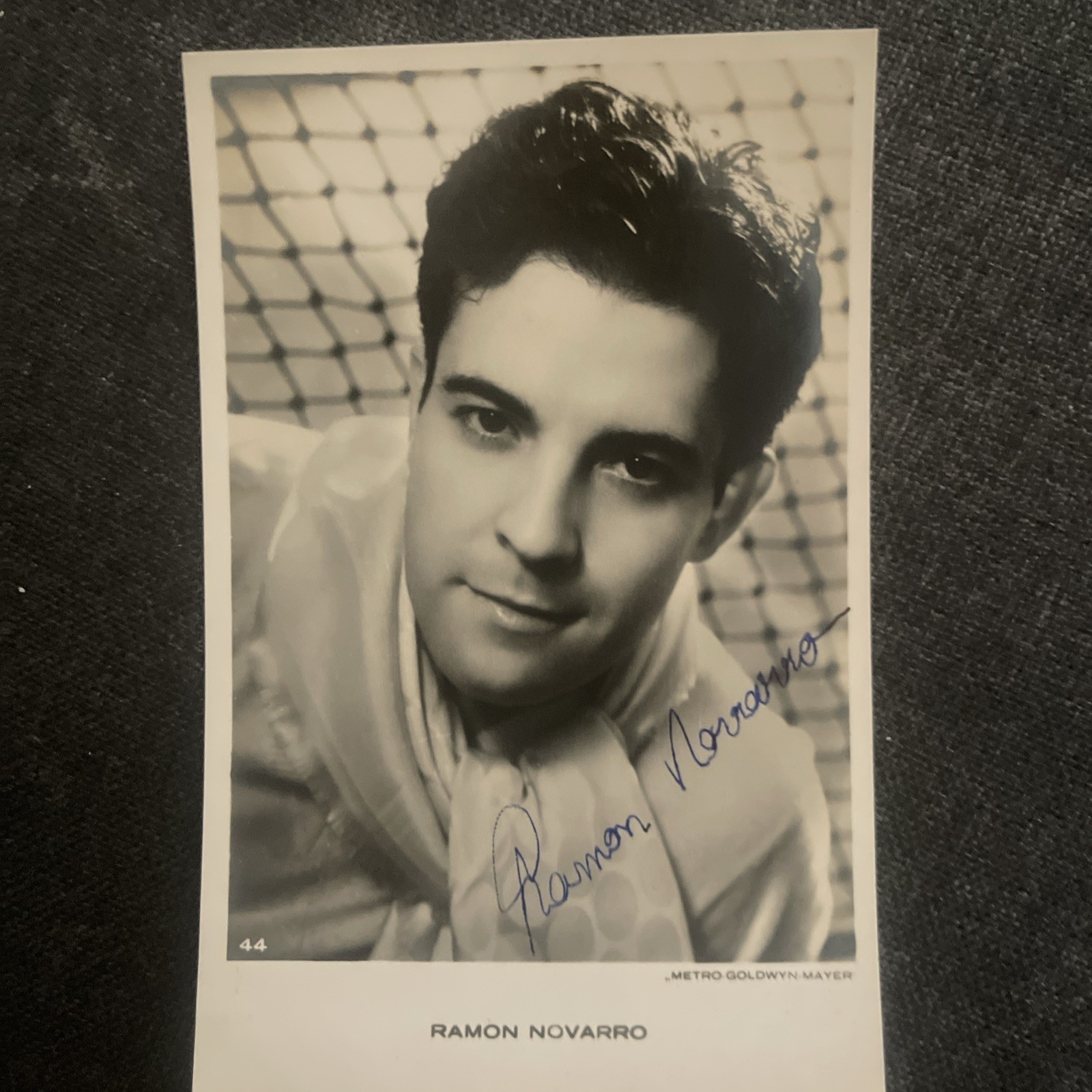 Vintage Ramon Novarro Autograph Signature Cinema Postcard