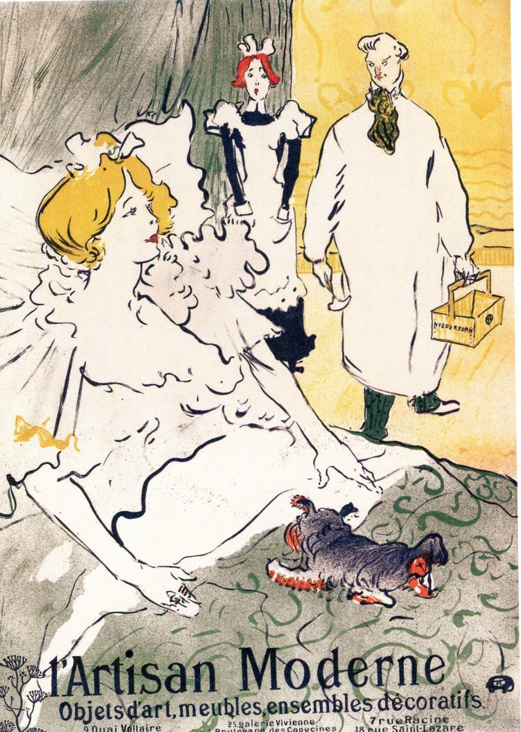 L'Artisan Moderne (Poster Art), Henri de Toulouse-Lautrec --New POSTCARD L'Artisan Moderne (Poster Art), Henri de Toulouse-Lautrec --New POSTCARD