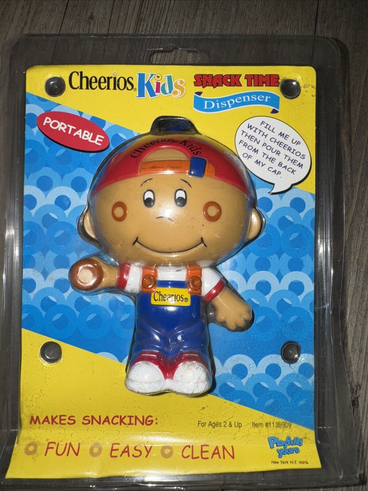 Vintage Food Toy Doll Cheerios Cereal Kids Toddler Snack Dispenser New UNOPENED