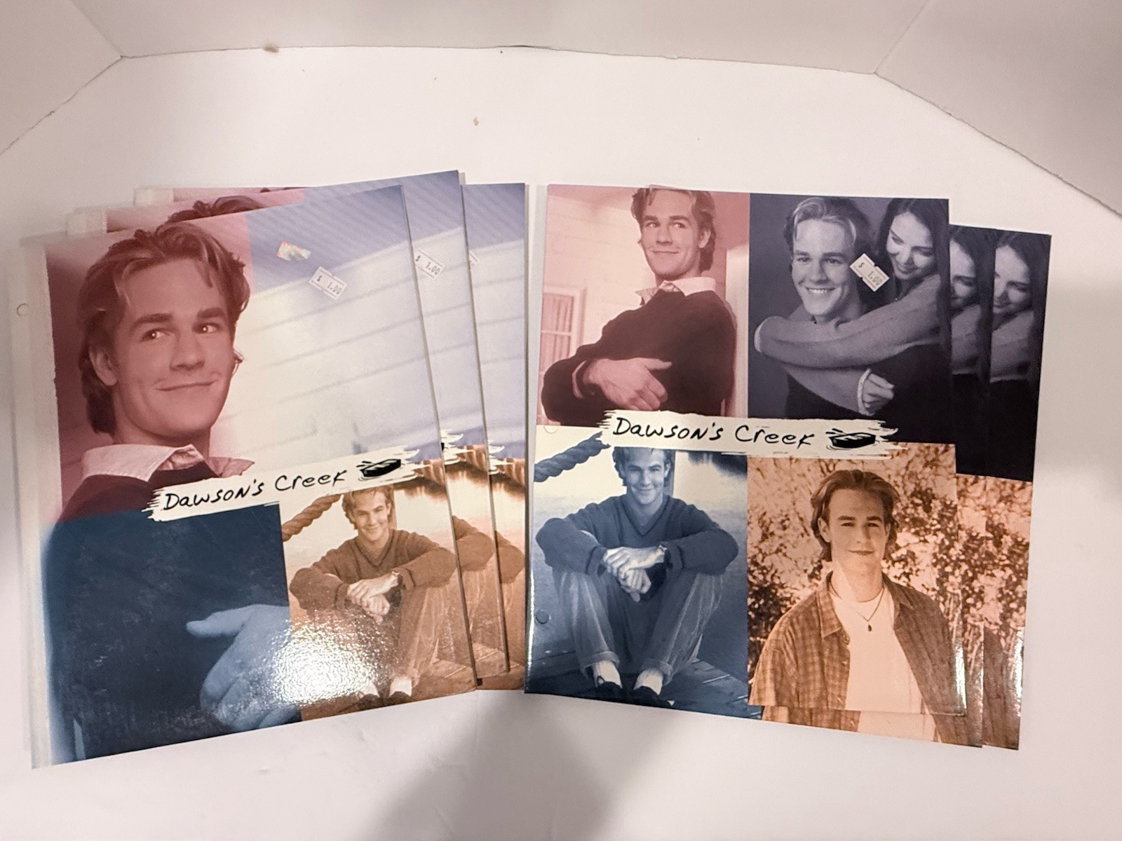 Set Of Six Vintage 1998 Dawsons Creek Cardboard, Two Pocket Folders Set Of Six Vintage 1998 Dawsons Creek Cardboard, Two Pocket Folders