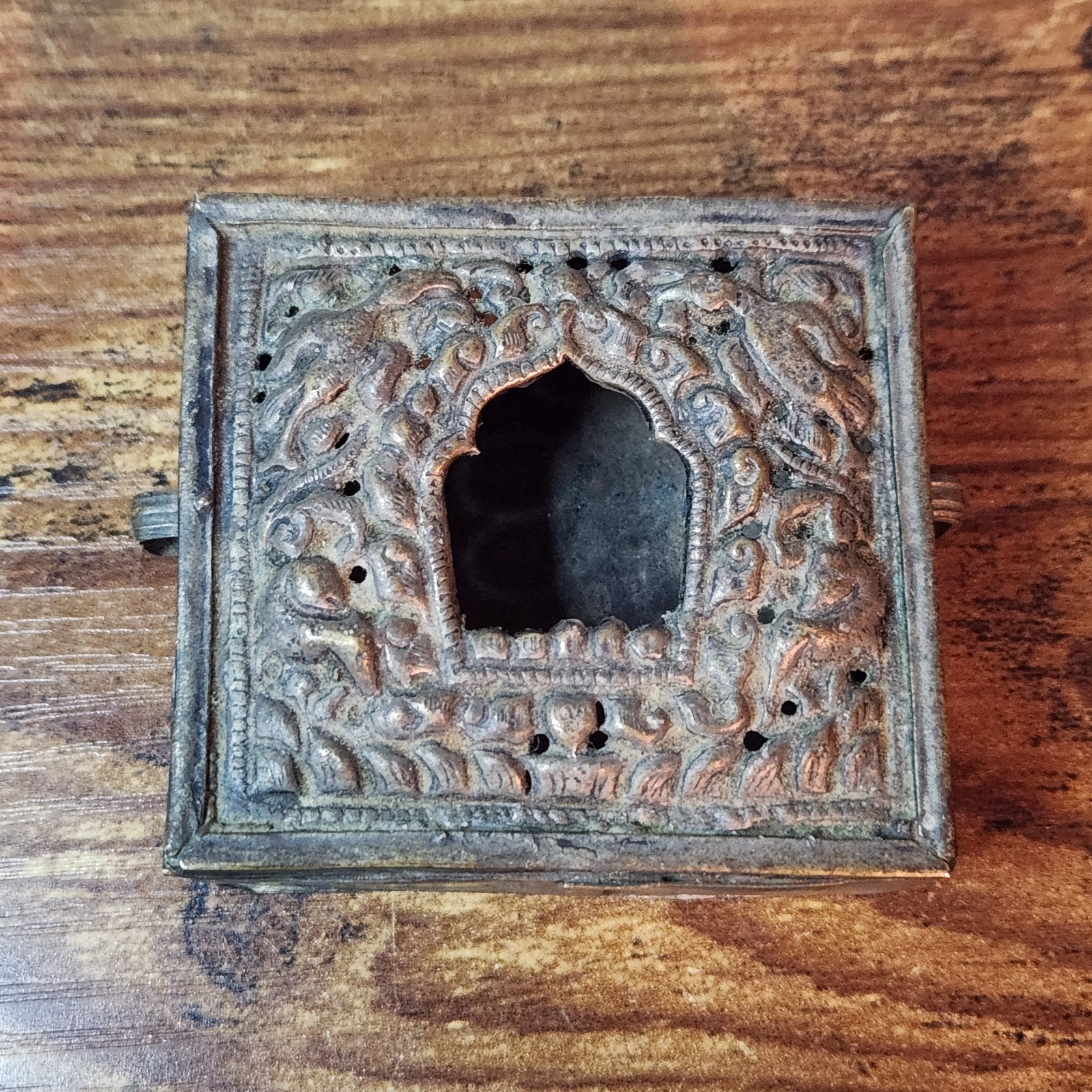 Antique Tibetan Buddhist Traveling Shrine Box