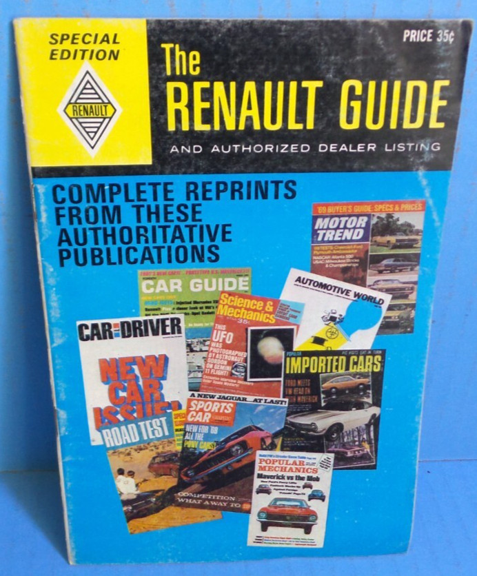 The Renault Guide Special Edition Reprints 1968 1969 Magazine Tests Rare US The Renault Guide Special Edition Reprints 1968 1969 Magazine Tests Rare US