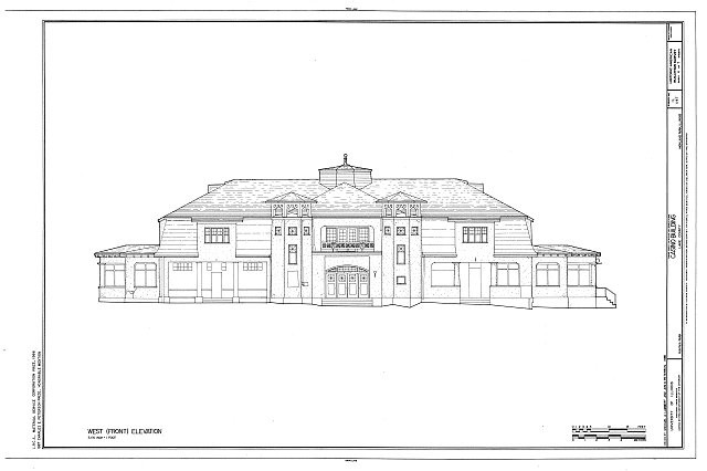 Highland Park Illinois Ravina Park Casino Building 1930s HABS Elevation