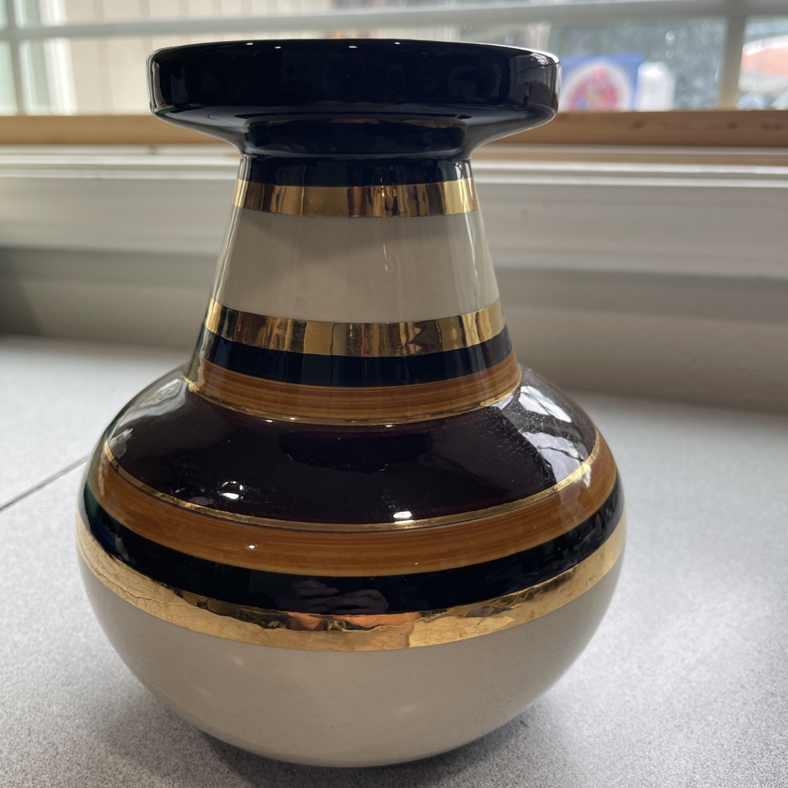 Vintage Aldo Londi Bitossi Rosenthal Better Pottery Vase MCM 
