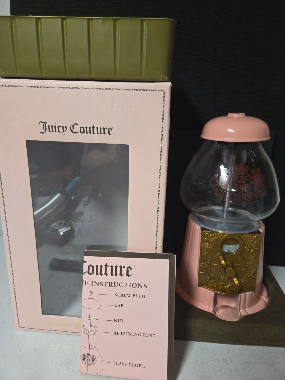 Vintage Juicy Couture Gumball Machine Pink Gold Y2K New In Box NIB Rare