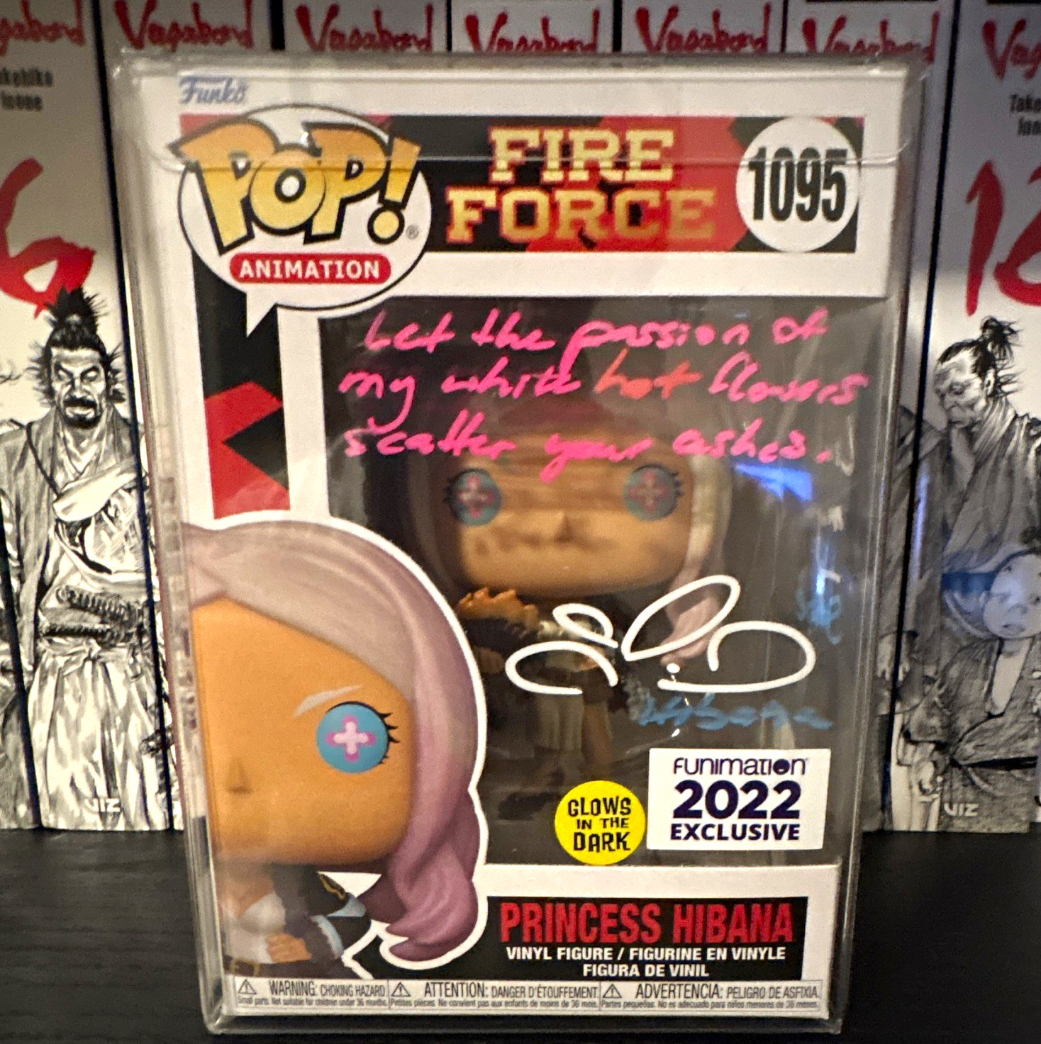 Funko Pop Animation Fire Force Princess Hibana #1095 GITD Signed JSA