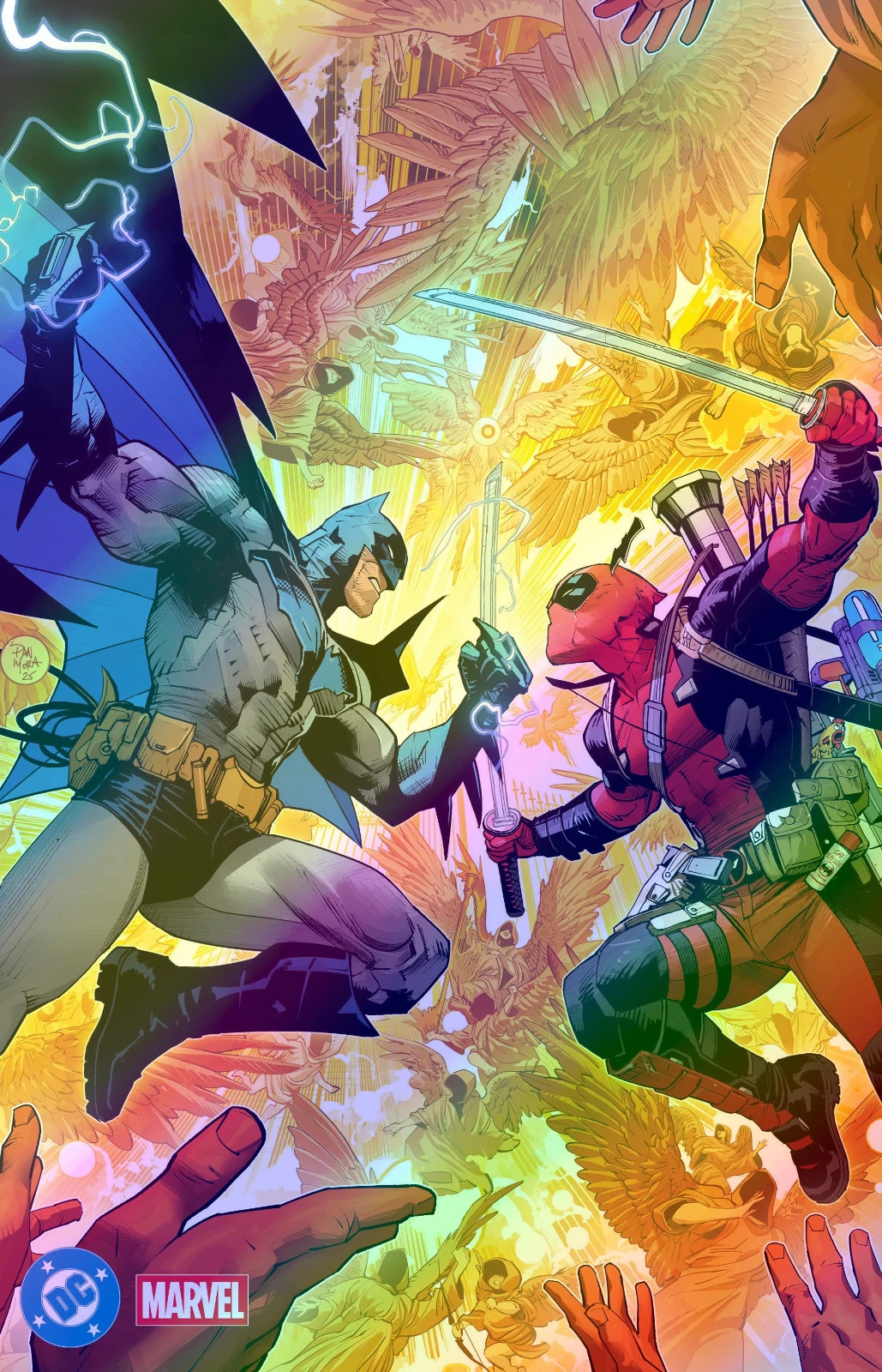 🌟FOIL🌟 BATMAN/DEADPOOL #1 (DAN MORA VARIANT) COMIC BOOK ~ DC/MARVEL