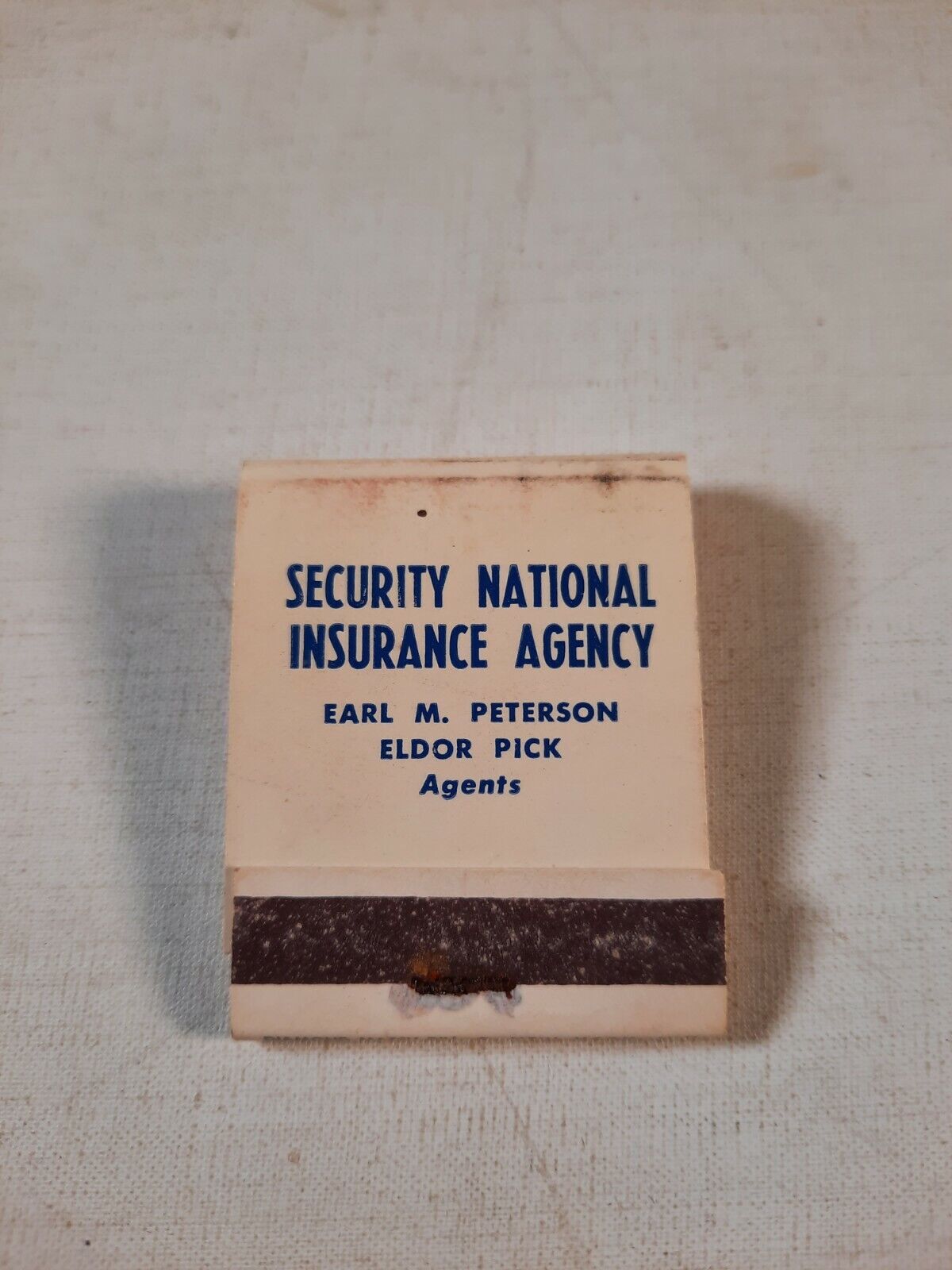 Vtg the continental insurance company security national Minnesota matchbook full