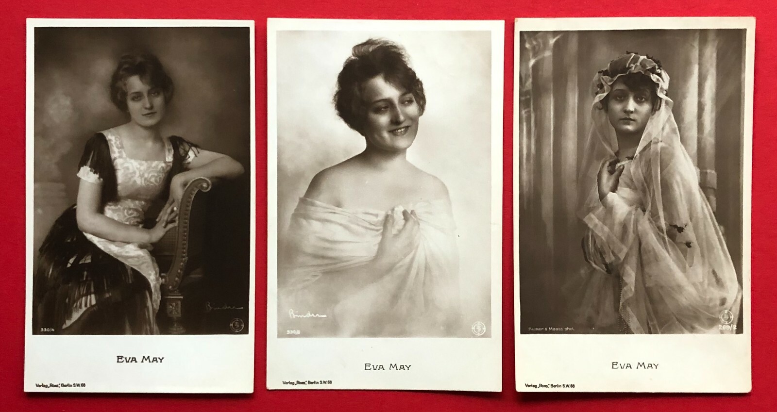 3 x actor photo postcard around 1930 Mia May (99201