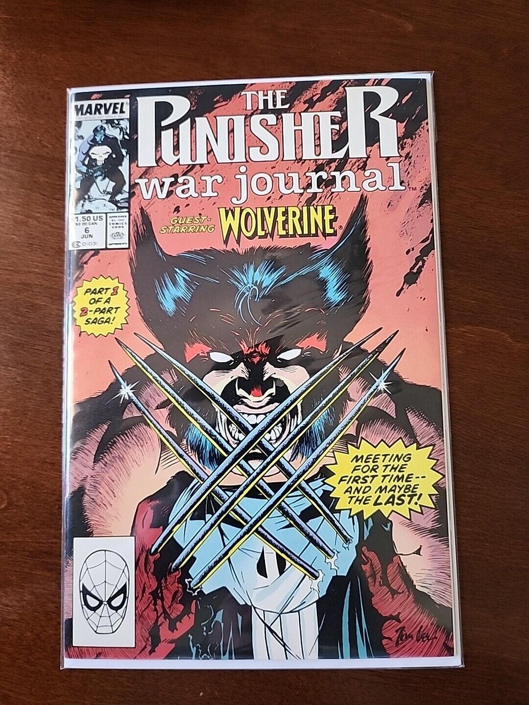 The Punisher War Journal #6 (Wolverine) 1989 Marvel Comics Nice Copy