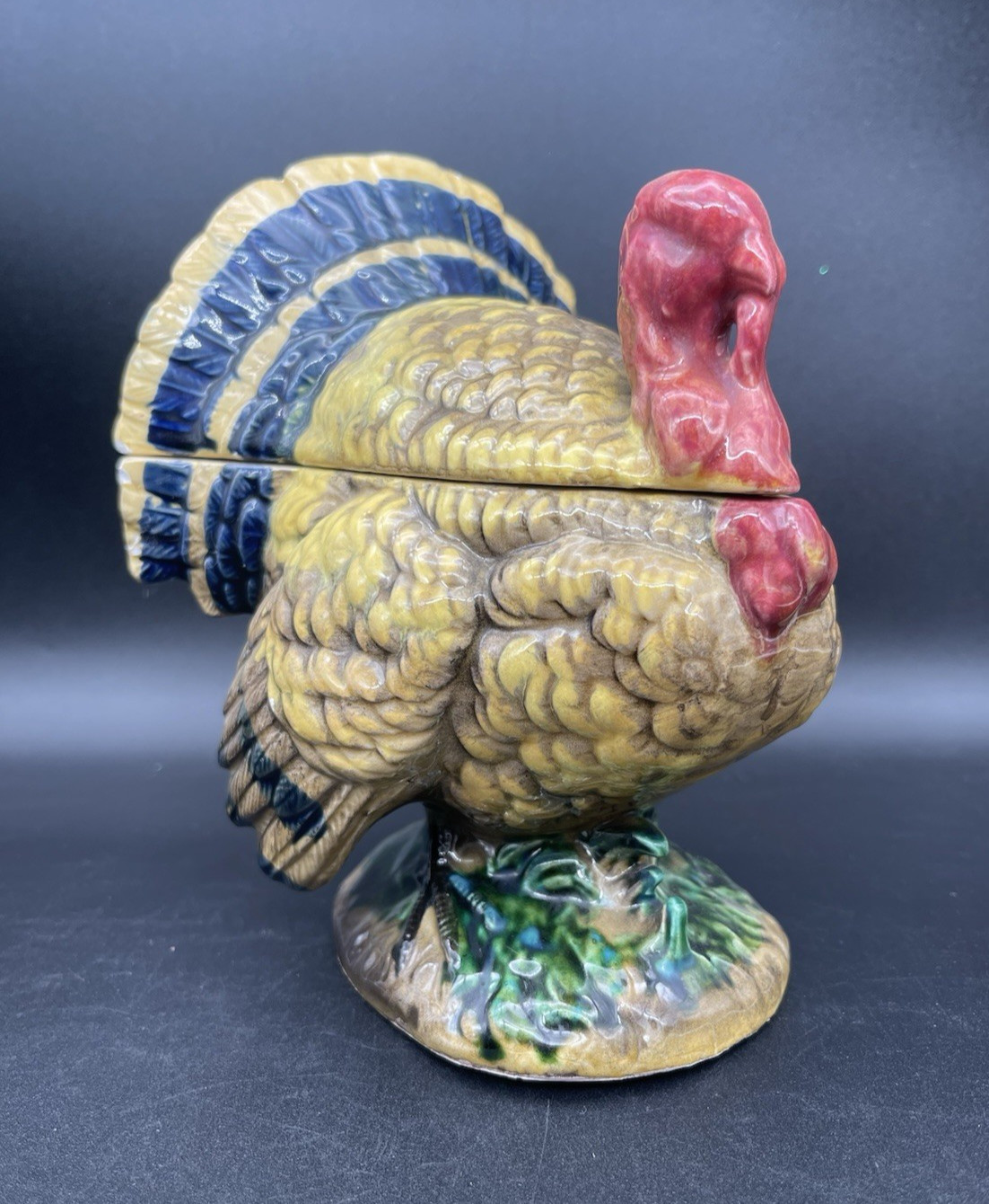 VTG Napcoware Turkey Covered Dish Japan Thanksgiving Ceramic Candy Dish READ