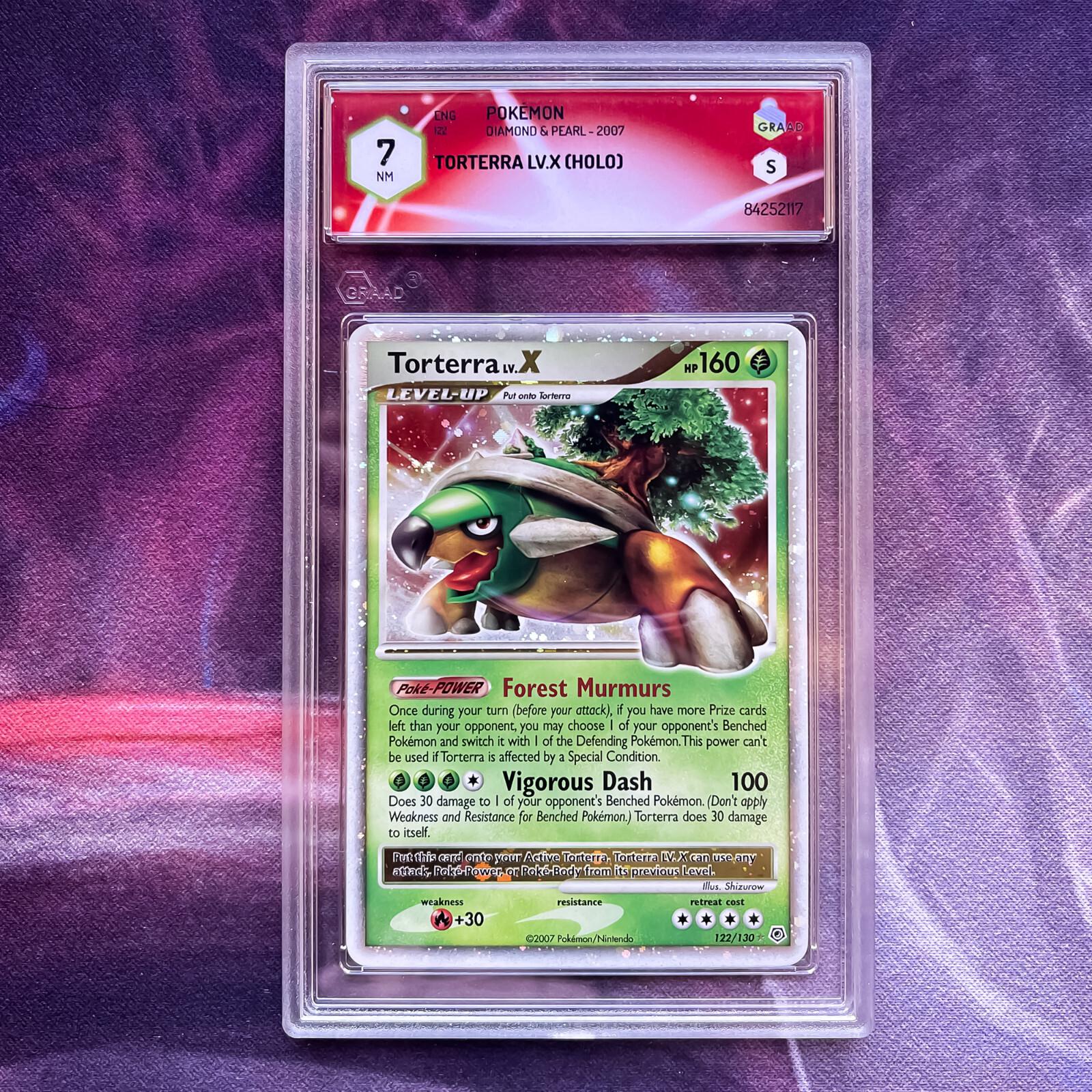 Pokemon ⭐ Torterra LV.X ULTRA HOLO DIAMOND & PEARL 🇬🇧 122/130 PSA 7 NM GRADE