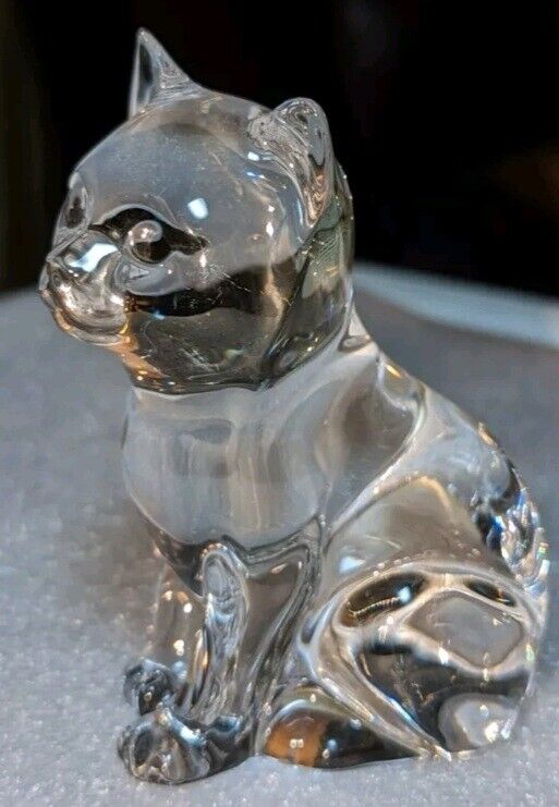 vintage art glass cat figurine
