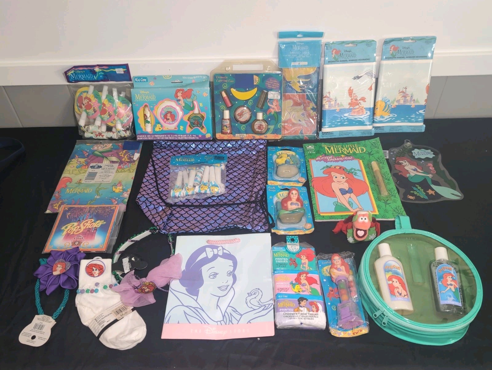 🐸 Huge Vintage Disney Little Mermaid Lot Of 22 New 90s Birthday Beauty Misc 