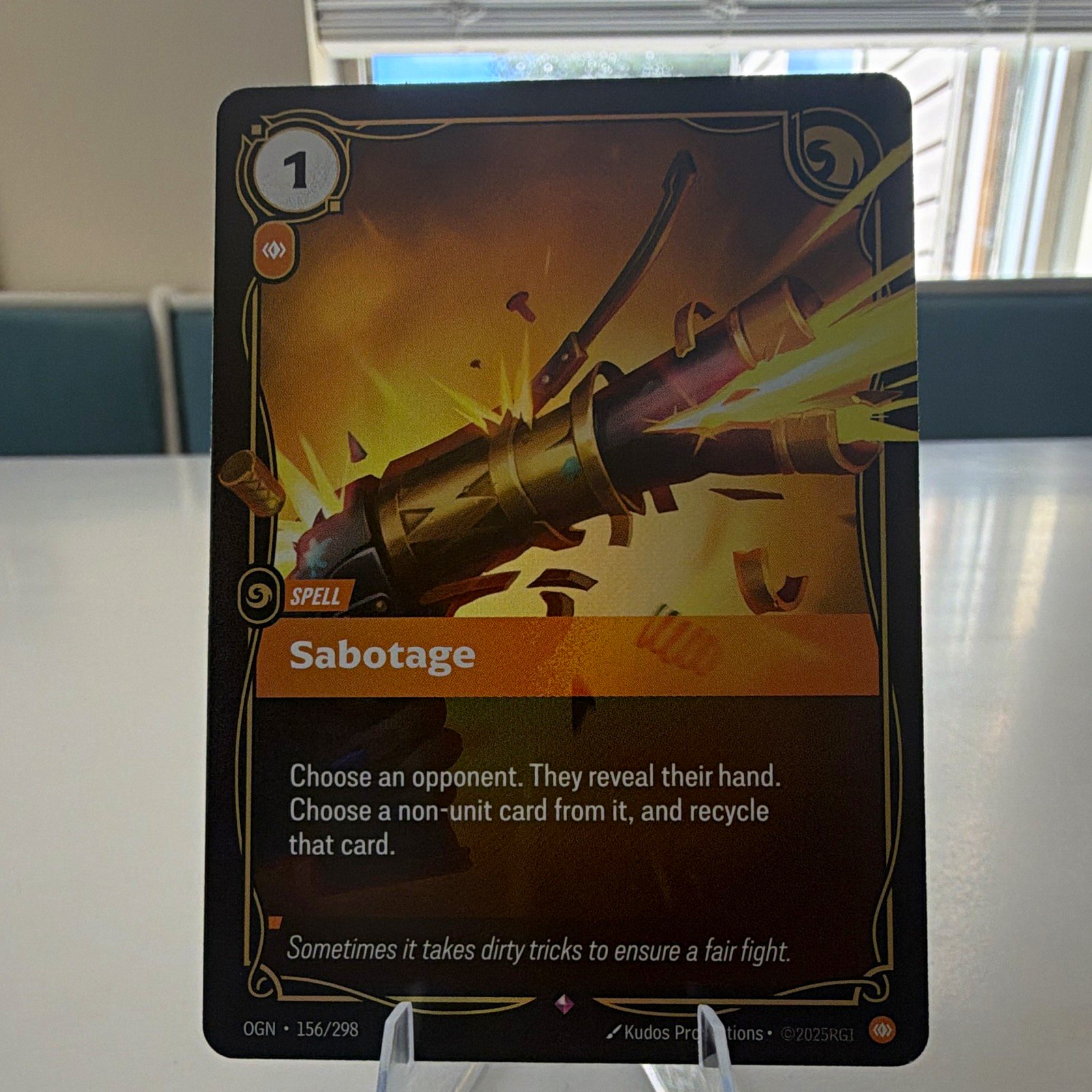 League of Legends OGN Sabotage Spell Non-Sport Trading Card #156/298 (2025)