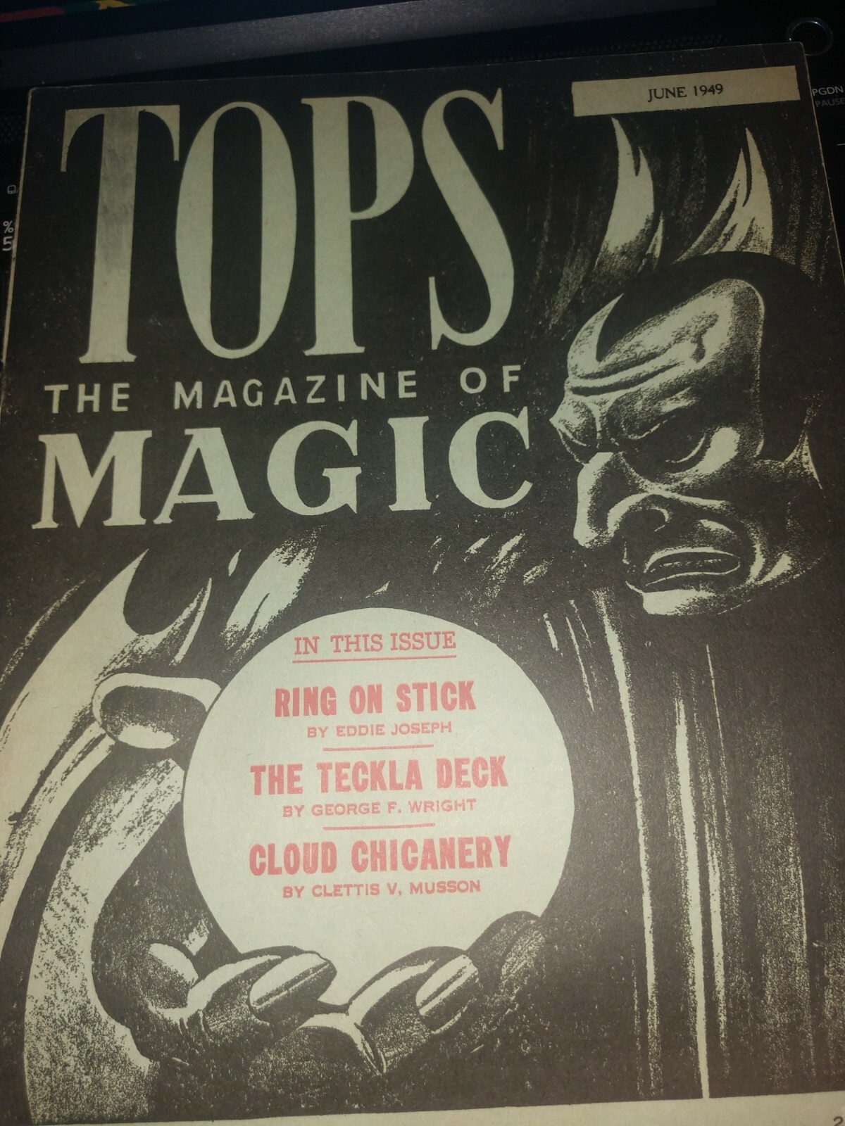 Edddie Joseph 1949 Ring on String Vintage Magazine of Magic ABBOTT\'S TOPS Edddie Joseph 1949 Ring on String Vintage Magazine of Magic ABBOTT\'S TOPS