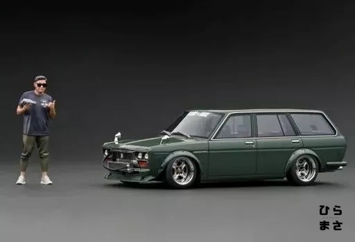 Miniature Car 1/18 Datsun Bluebird 510 Wagon Green With Mr Jun Imai Web Ltd Miniature Car 1/18 Datsun Bluebird 510 Wagon Green With Mr Jun Imai Web Ltd