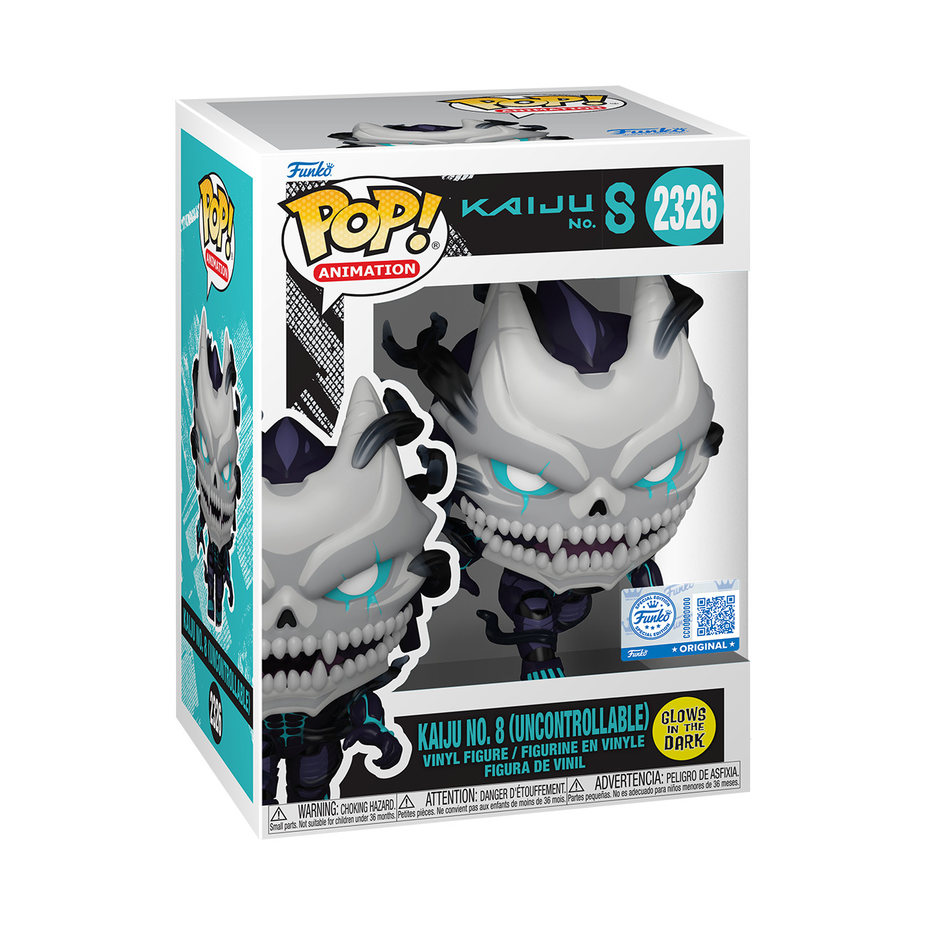 Funko Pop Kaiju No. 8 (Uncontrollable) #2326 GITD SE Exclusive w/ Protector