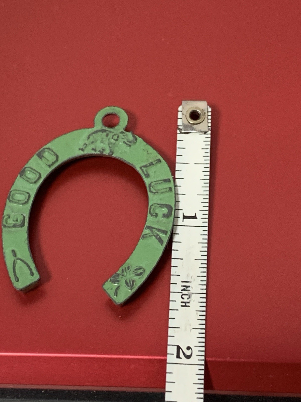Vintage Mid-Century Green Enameled \