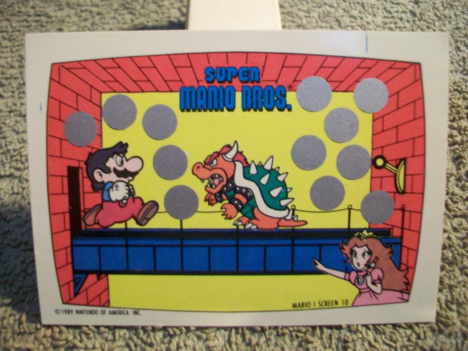 1989 Topps Nintendo Super Mario Bros  Scratch-Off Screen 10