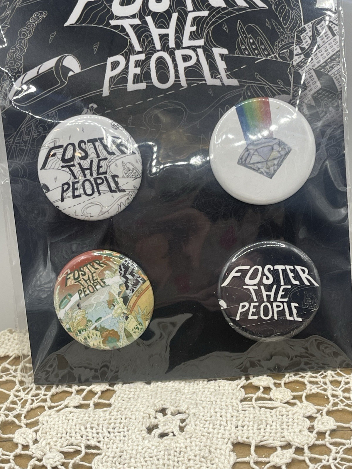 Foster The People 2025 Tour VIP Exclusive Buttons Pins