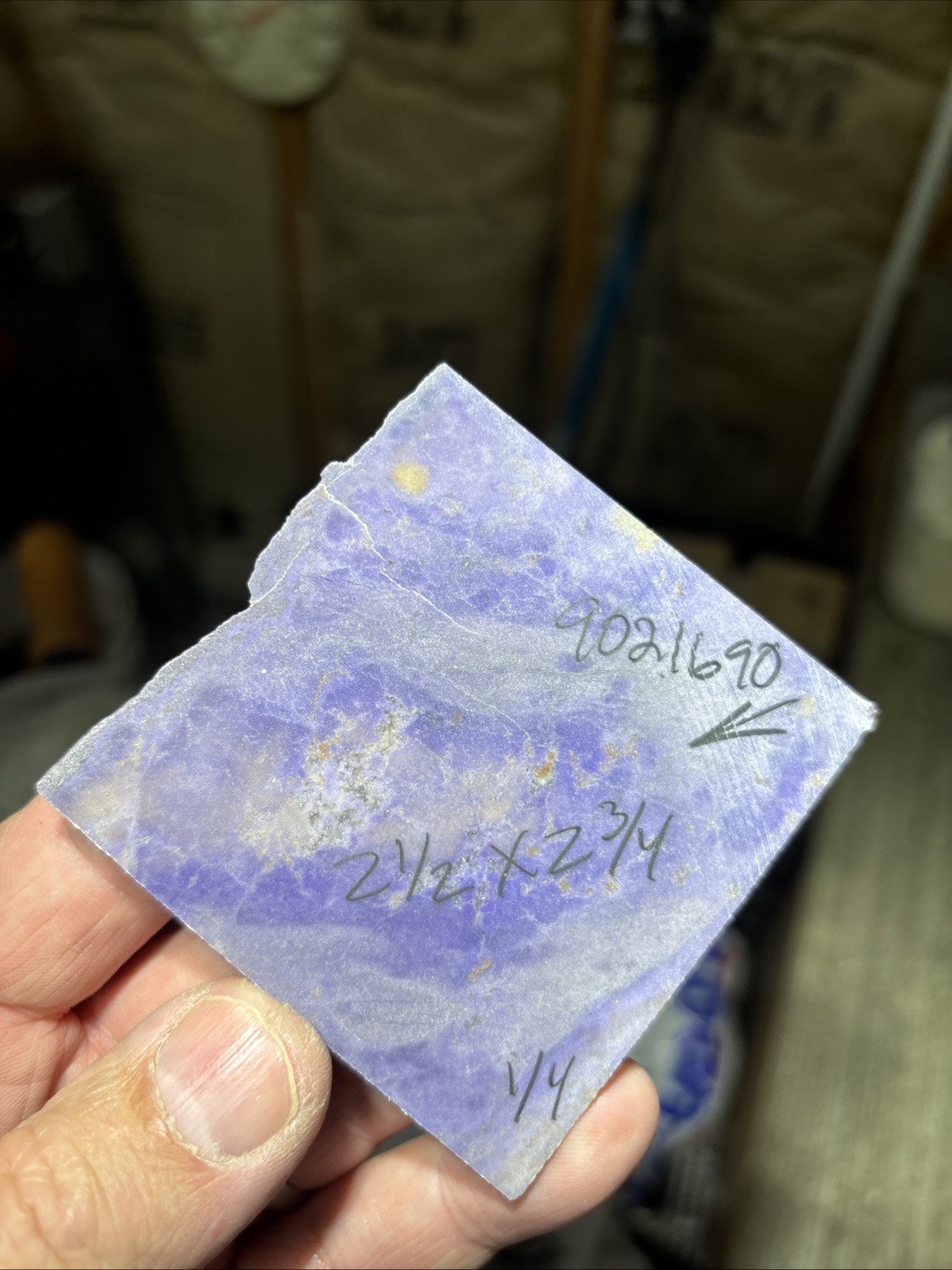 84g Turkish Purple Jadeite Jade Slab 1/4” Thick