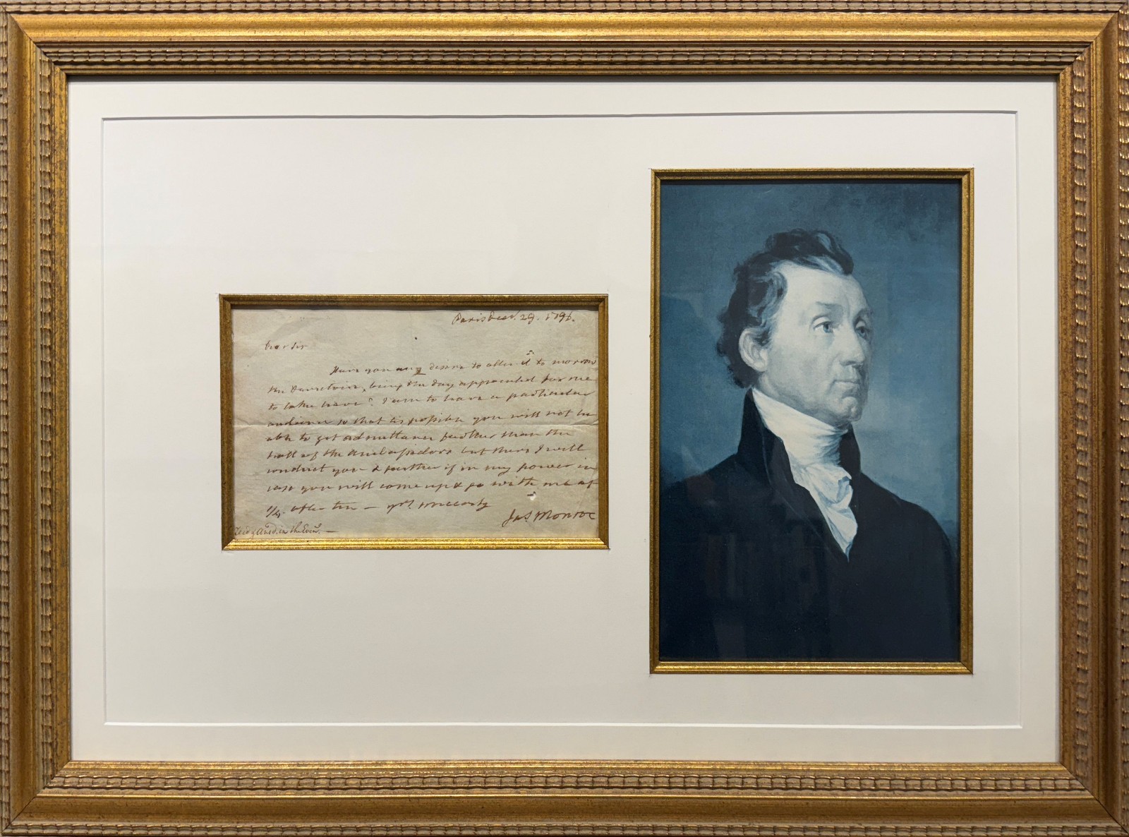 Letter from James Monroe, 1796