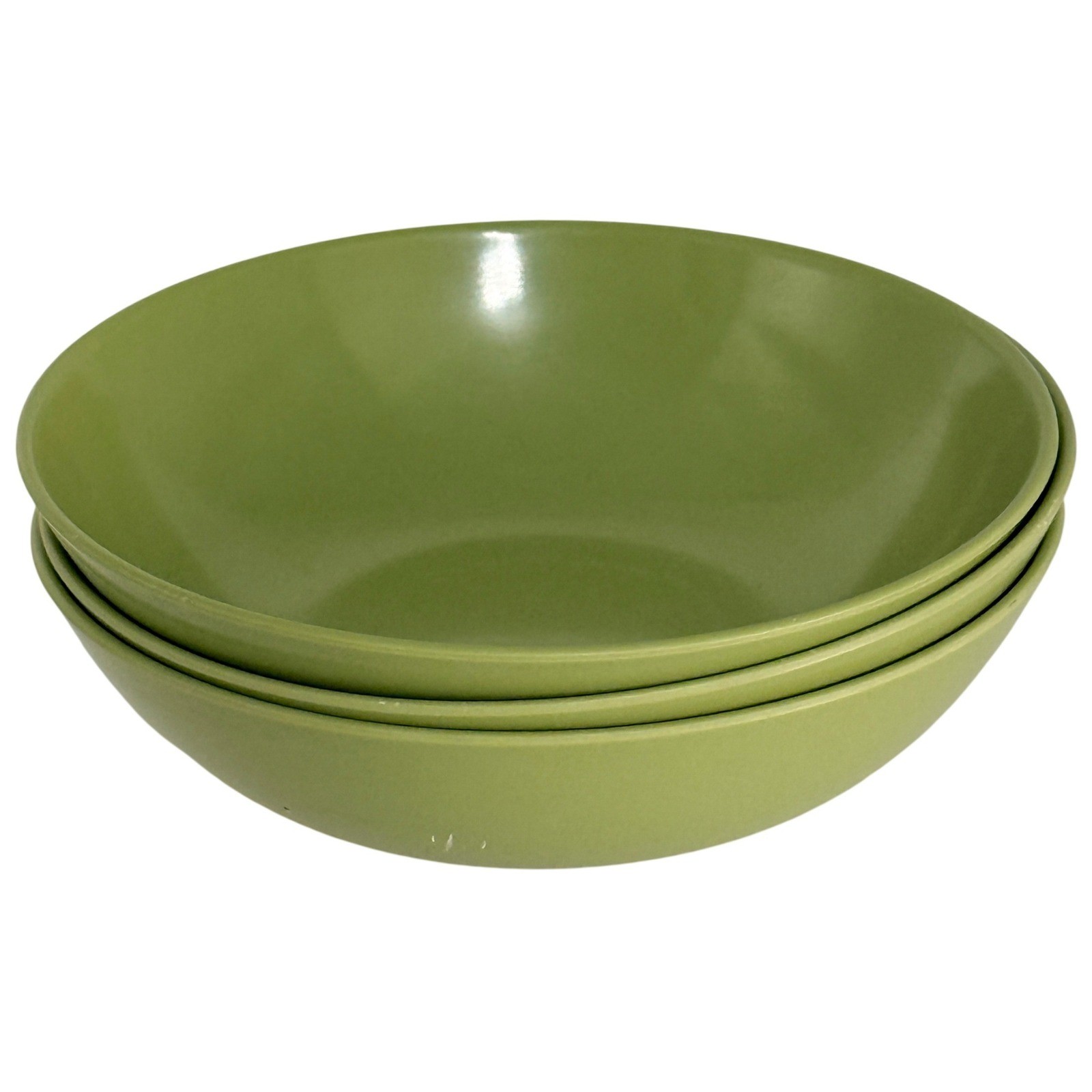 Vintage Boontonware G12 Melamine Cereal Soup Bowls Set of 3 Avocado Green 6 Vintage Boontonware G12 Melamine Cereal Soup Bowls Set of 3 Avocado Green 6