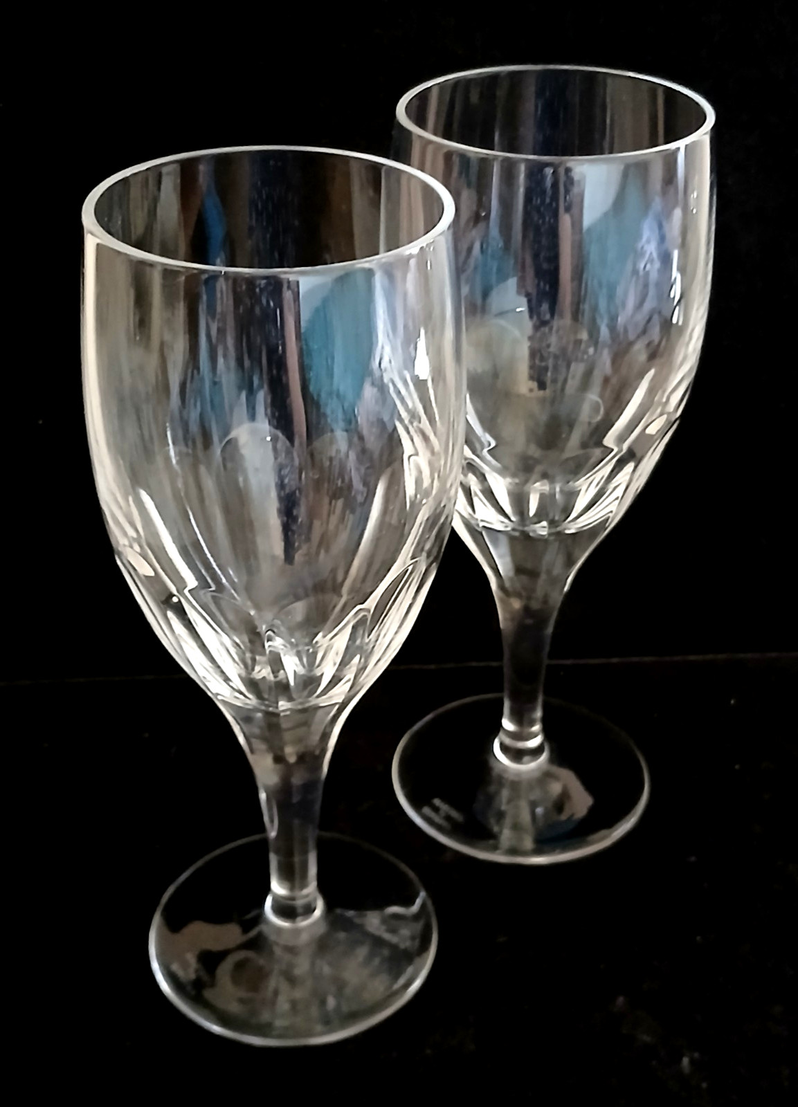 Set of 2 Marquis by Waterford Crystal Iced Tea Glasses Elena Thumbprint 7-3/4\ Set of 2 Marquis by Waterford Crystal Iced Tea Glasses Elena Thumbprint 7-3/4\