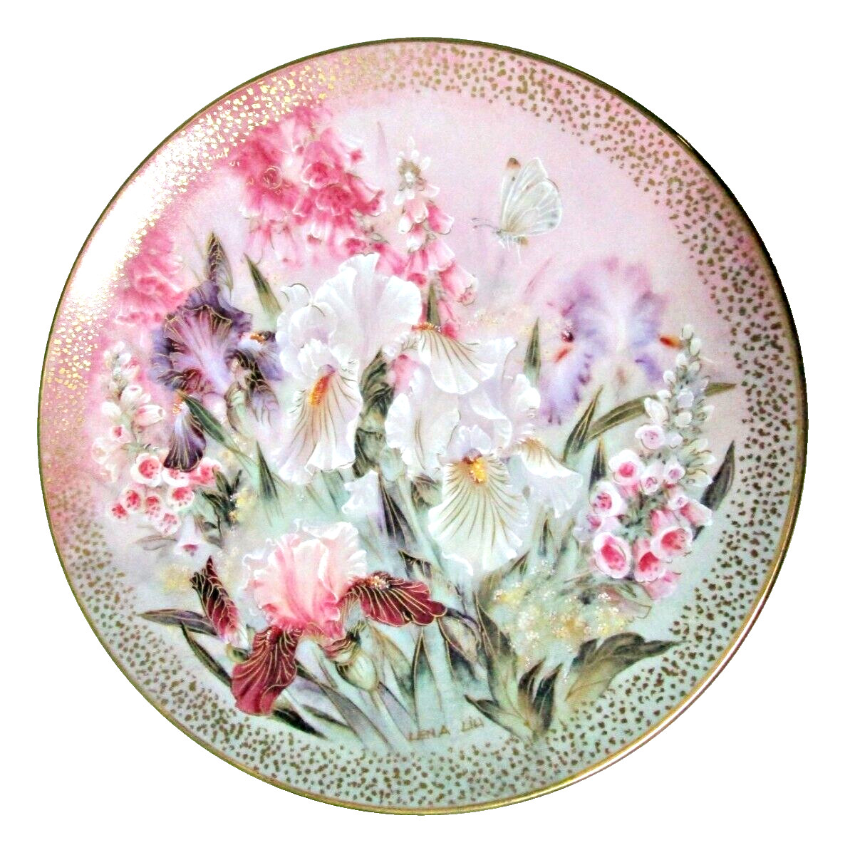 Iris Quartet Symphony Shimmering Beauty Series Lena Liu 1st in Series Plate 1991