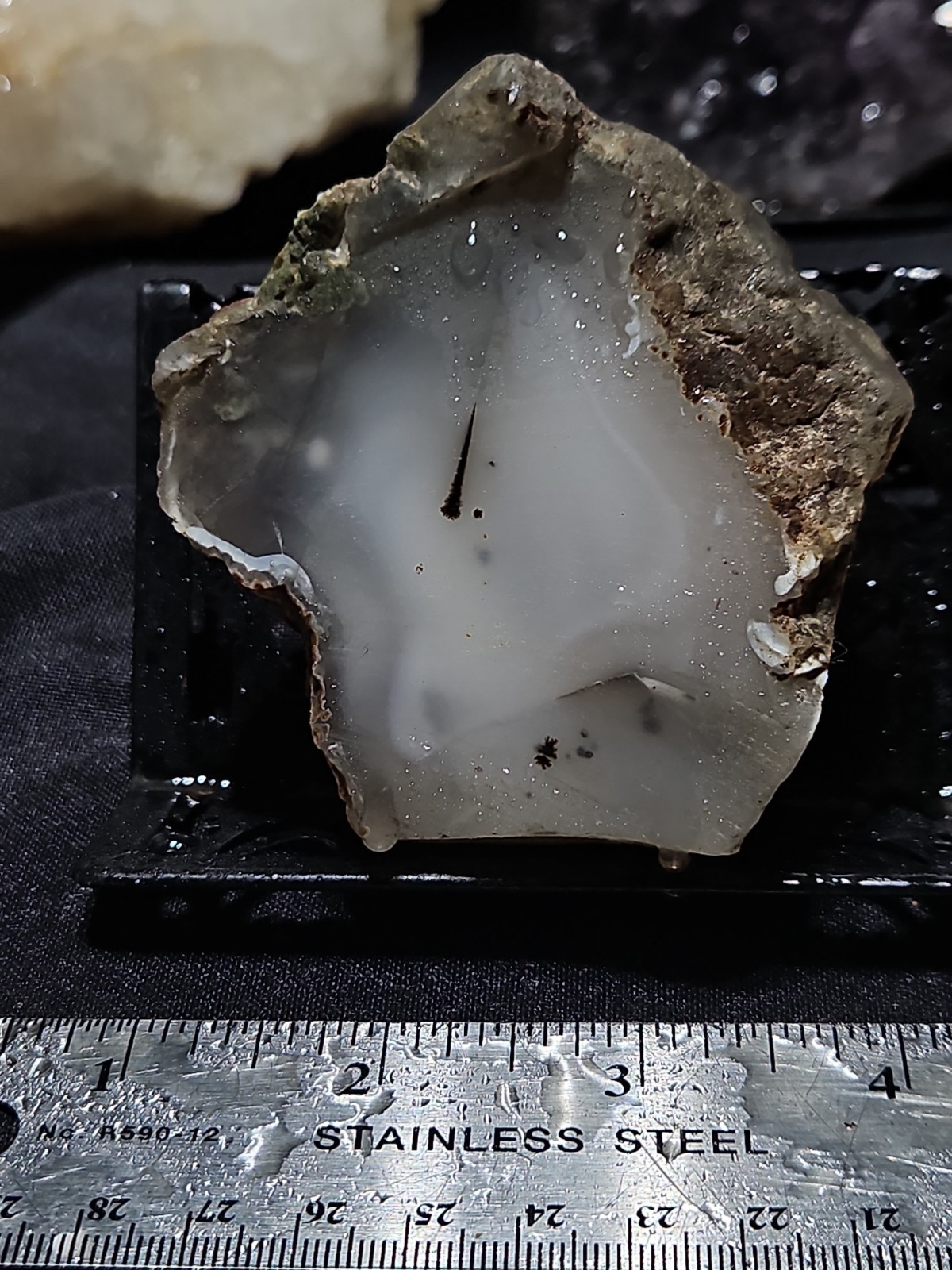Pink Limb Cast w/ Moss Inclusions & Dendric Specimen Unpolished (7.4oz)