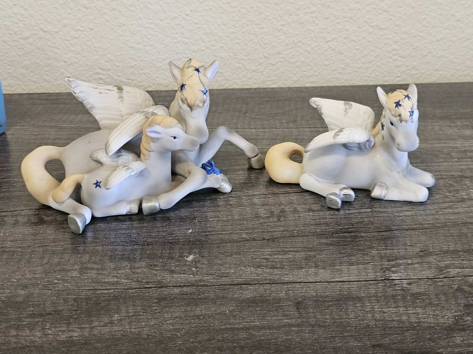 2 VTG Aldon Porcelain Pegasus Figures STUNNING NS