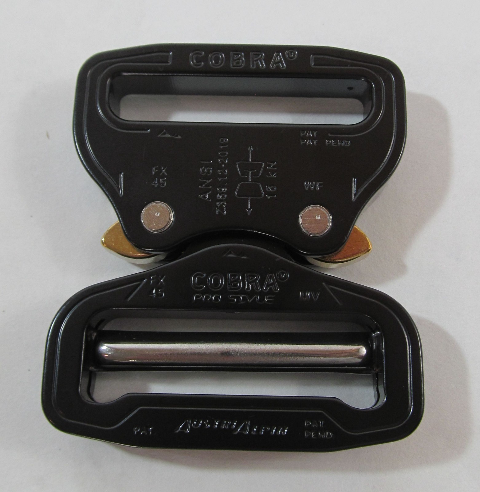 AUSTRIALPIN FX45KVF 45MM BLACK COBRA QUICK RELEASE BUCKLE- TACTICAL RIGGER BELT