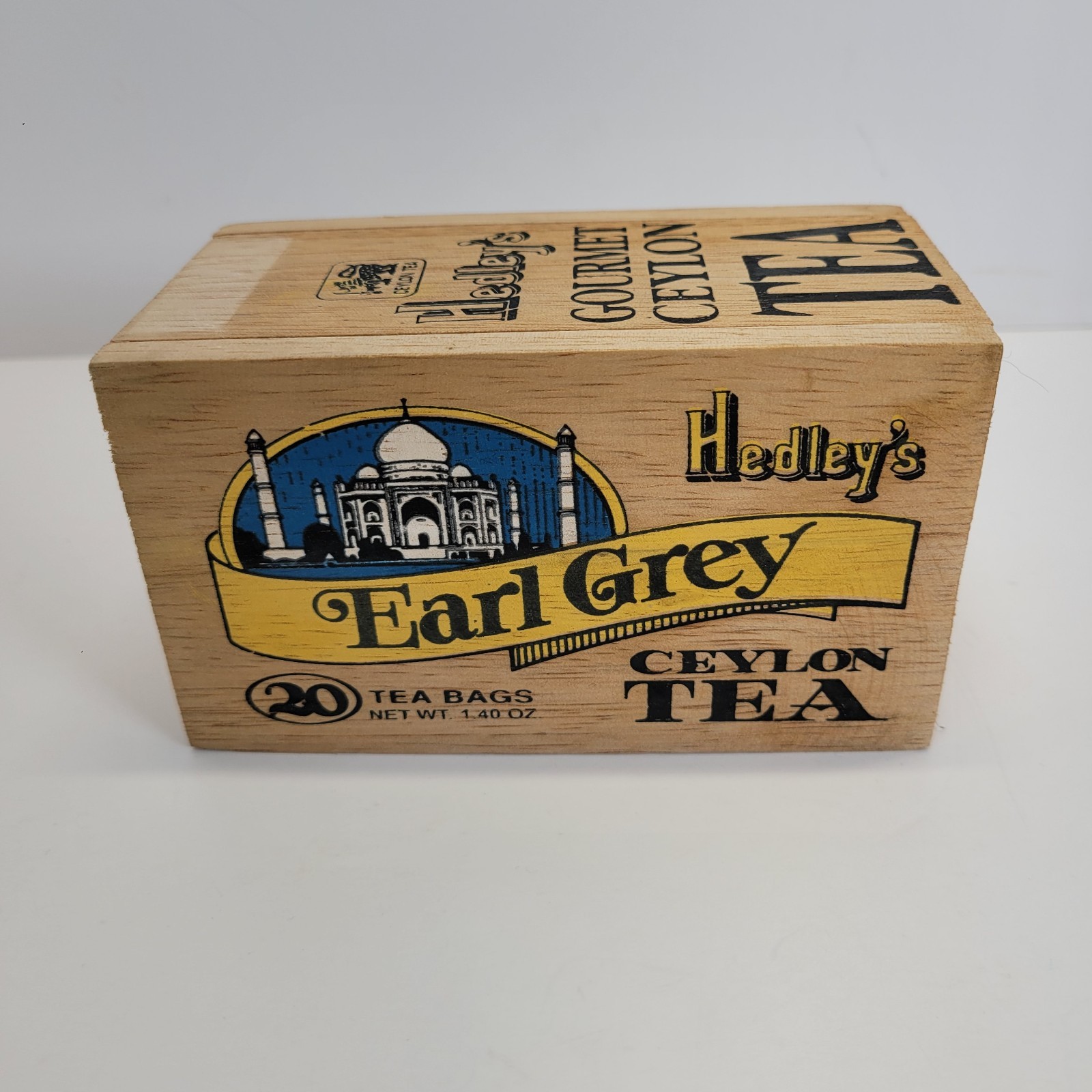 Empty Tea House Earl Grey Gourmet Ceylon Tea Box With Sliding Lid