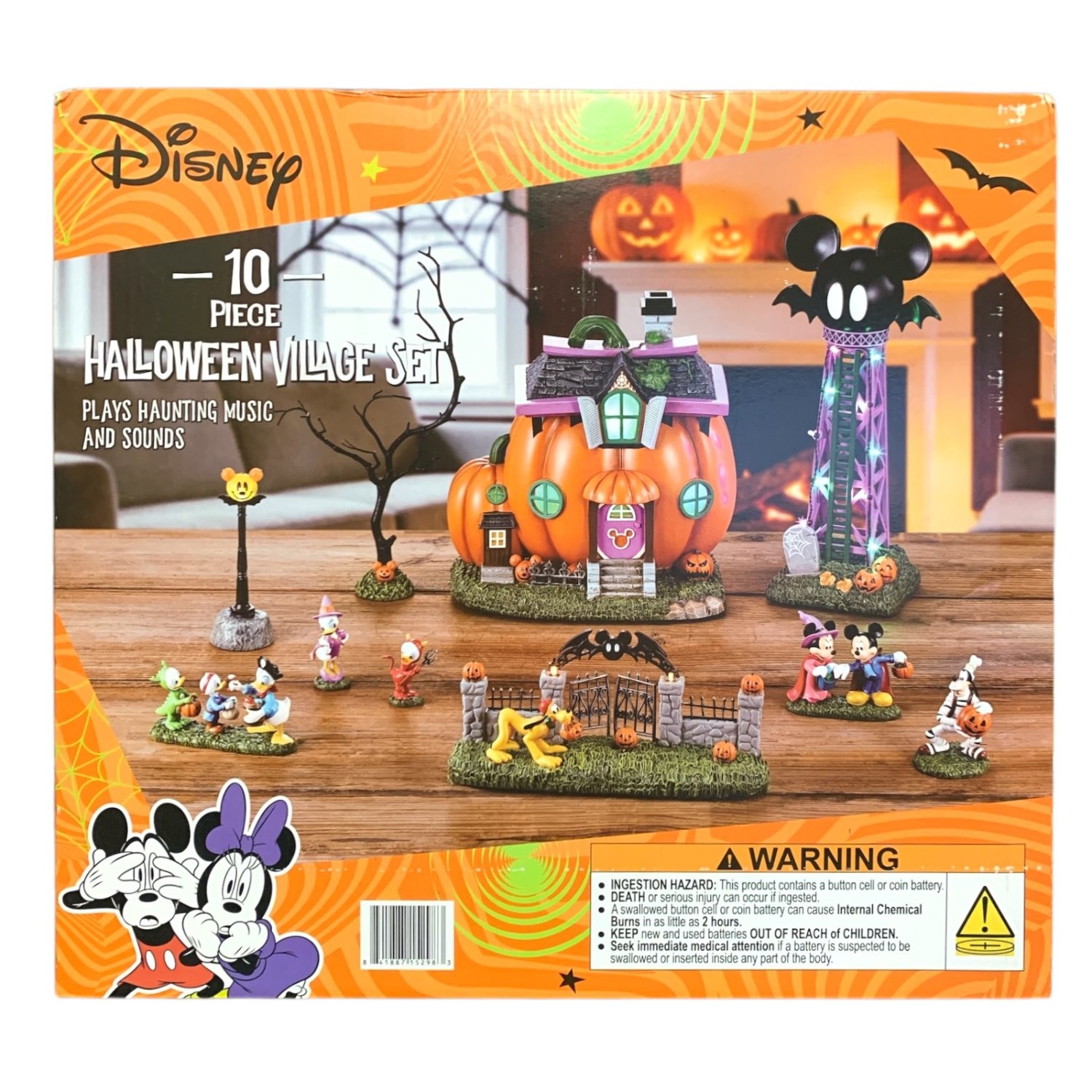 Disney 10-Piece Halloween Village Set with Sounds and Music